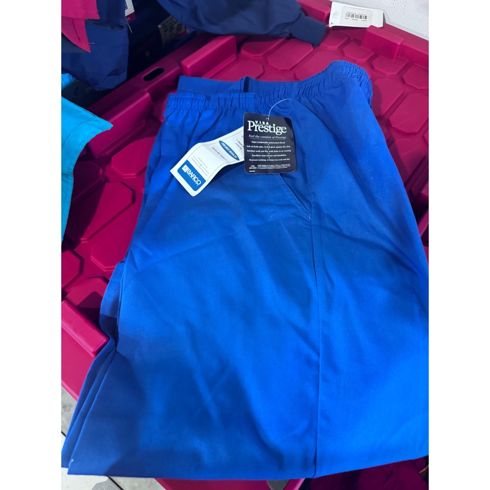 Barco Uniforms Prestige Scrub Pants Royal Blue Elastic Waist Pockets 5XL NWT
